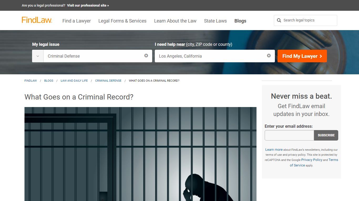 What Goes on a Criminal Record? - FindLaw