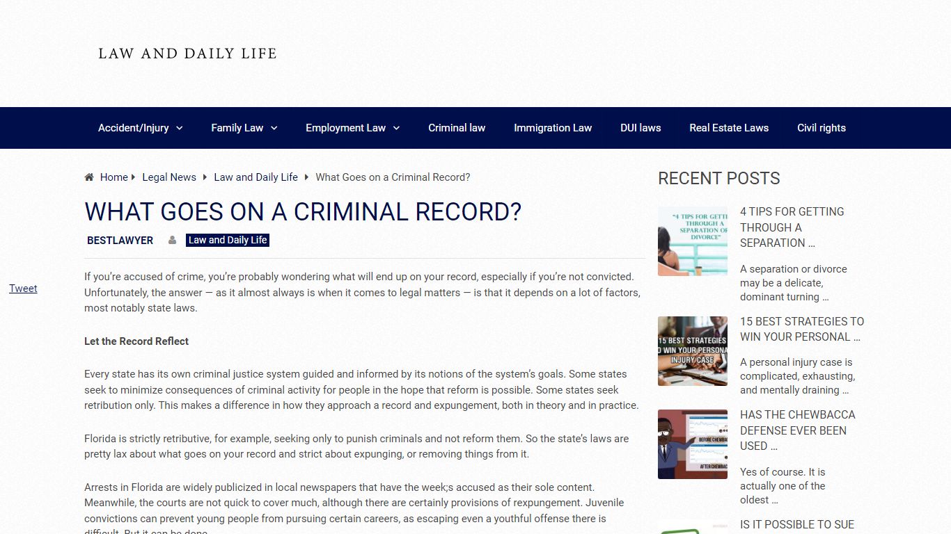 What Goes on a Criminal Record? - Law and Daily Life